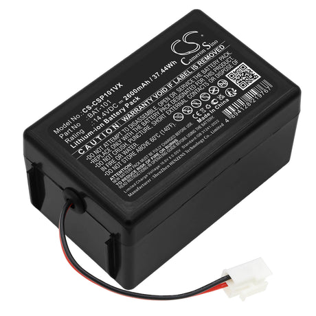 14.4V, Li-ion, 2600mAh, Vacuum battery fits Cleanmaxx, BAT-101, Smart Plus, 37.44Wh Vacuum Cameron Sino Technology Limited