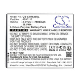 3.8V, Li-Polymer, 7500mAh, Diagnostic Scanner battery fits Cedar, 4990112, CT8, CT8X2, 28.5Wh Diagnostic Scanner Cameron Sino Technology Limited