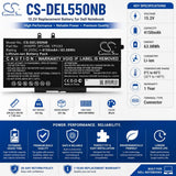 Battery For Dell, Latitude 5401, Latitude 5501 15.2v, 4150mah - 63.08wh Notebook, Laptop Cameron Sino Technology Limited