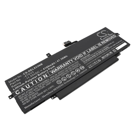 11.55V, Li-Polymer, 4100mAh, Notebook, Laptop battery fits Dell, 05y3t9, Latitude 9330, Latitude 9330 2-in-1, 47.36Wh Notebook, Laptop Cameron Sino Technology Limited