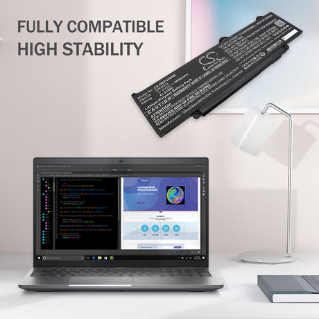 11.4V, Li-Polymer, 3650mAh, Notebook, Laptop battery fits Dell, Grwkg, Precision 15 3580, Precision 15 3580 5chpk, 41.61Wh Notebook, Laptop Cameron Sino Technology Limited