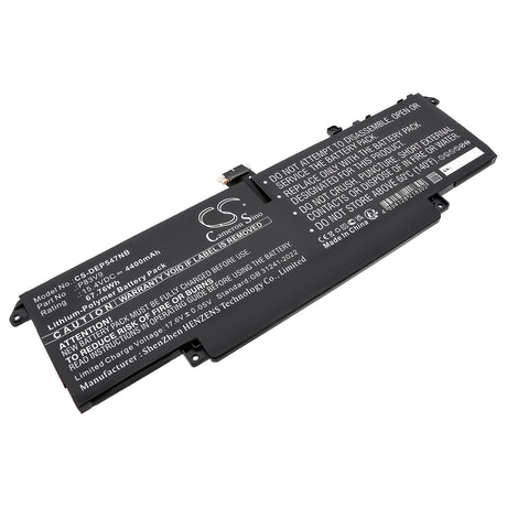 15.4V, Li-Polymer, 4400mAh, Notebook, Laptop battery fits Dell, Cdtt2, Precision 14 5470, Precision 5470, 67.76Wh Notebook, Laptop Cameron Sino Technology Limited