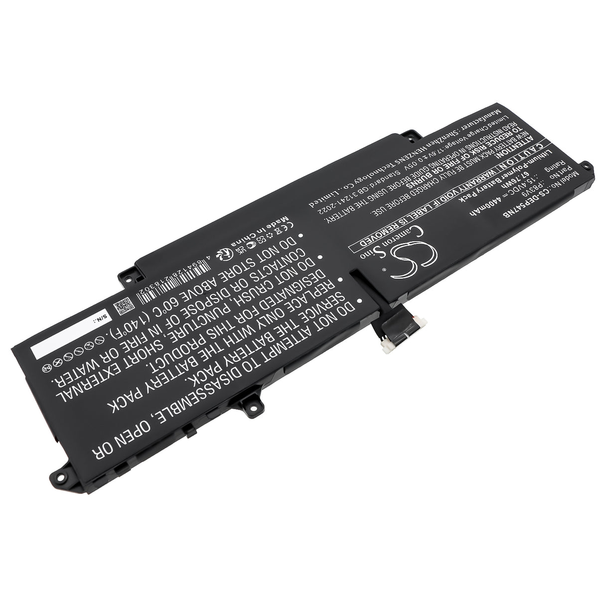 15.4V, Li-Polymer, 4400mAh, Notebook, Laptop battery fits Dell, Cdtt2, Precision 14 5470, Precision 5470, 67.76Wh Notebook, Laptop Cameron Sino Technology Limited