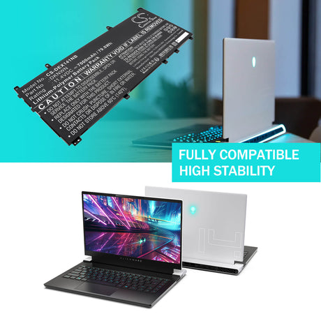 11.4V, Li-Polymer, 7000mAh, Notebook, Laptop battery fits Dell, 0dknwn, Alienware X14 R1, Alienware X14 R2, 79.8Wh Notebook, Laptop Cameron Sino Technology Limited