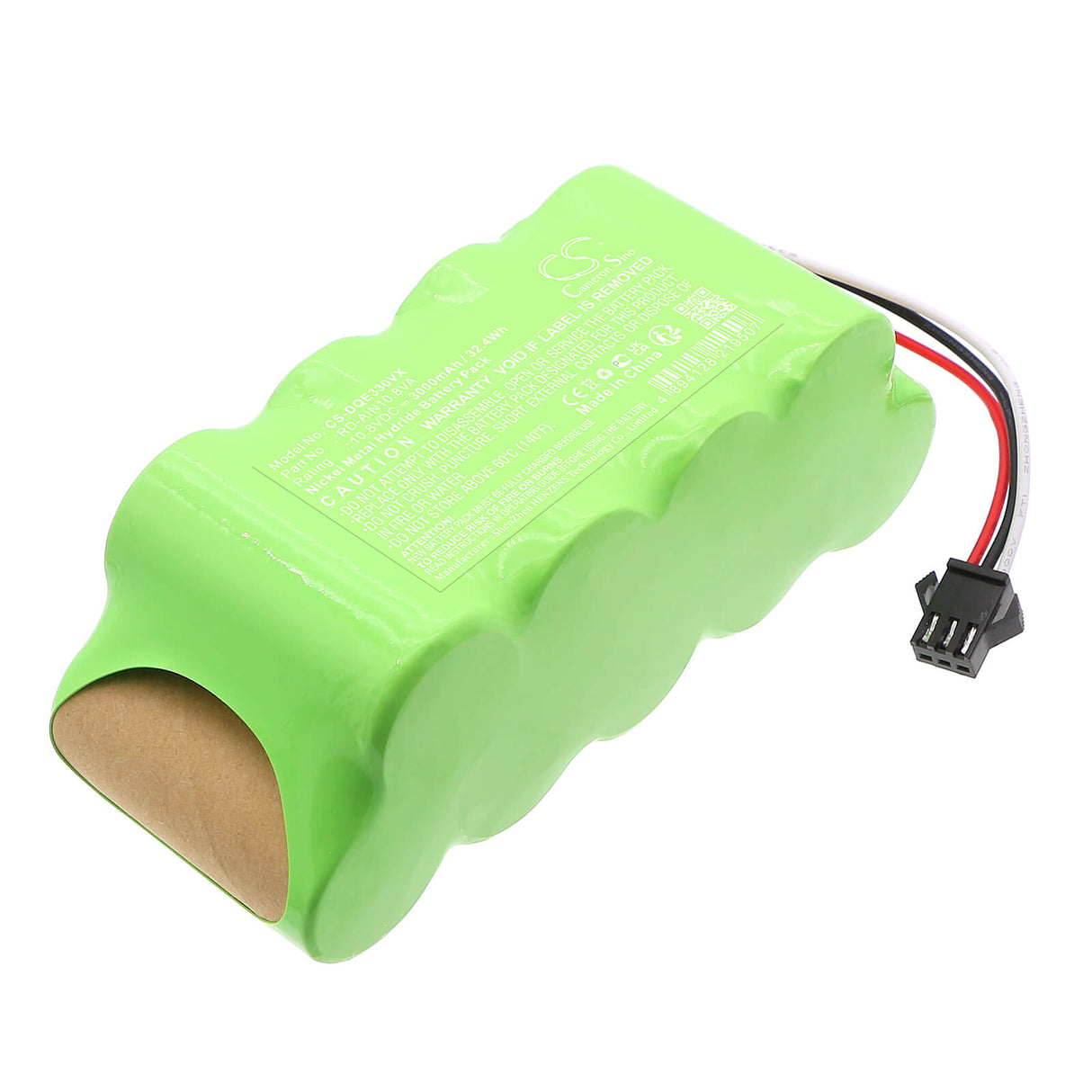 10.8V, Ni-MH, 3000mAh, Vacuum battery fits Diqee, RD-AIN10.8VA, 330A, 330B, 32.4Wh Vacuum Cameron Sino Technology Limited