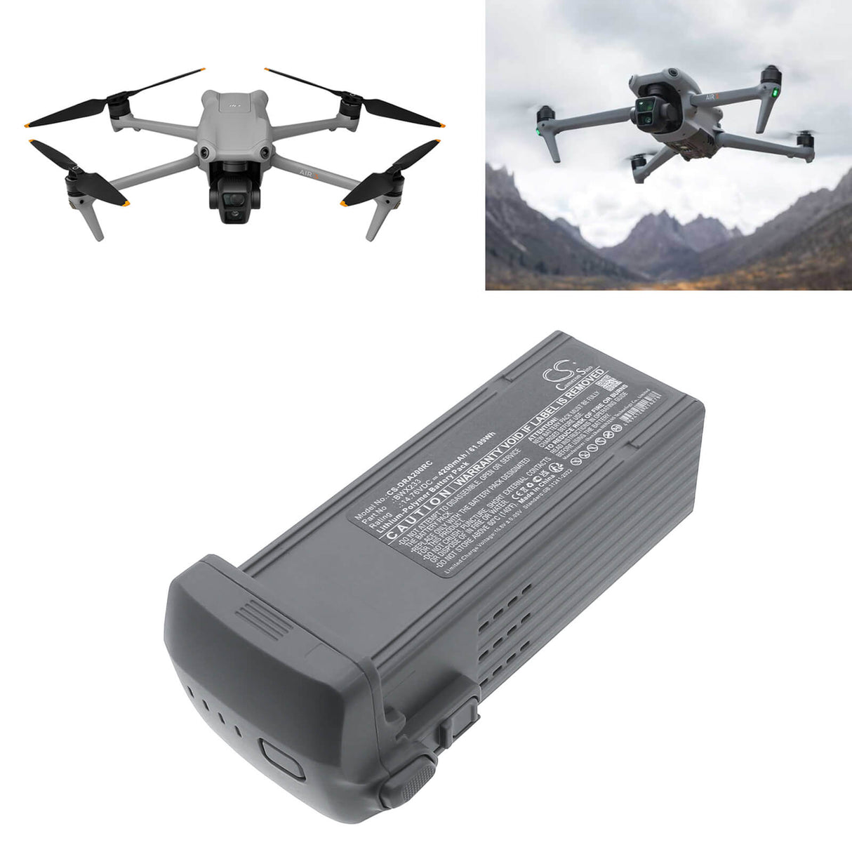 14.76V, Li-Polymer, 4200mAh, Drones battery fits Dji, Bwx233, Air 3, Air 33, 61.99Wh Drones Cameron Sino Technology Limited