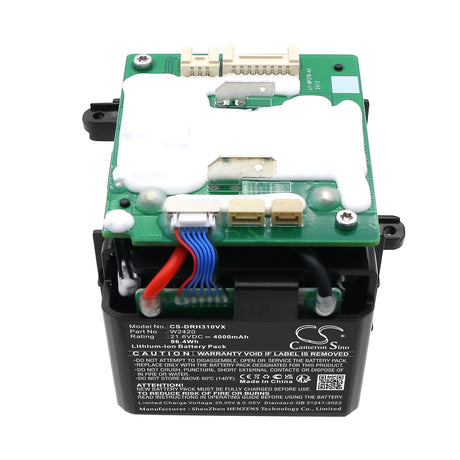 21.6V, Li-ion, 4000mAh, Vacuum battery fits Dreame, W2420, H30, 86.4Wh Vacuum Cameron Sino Technology Limited