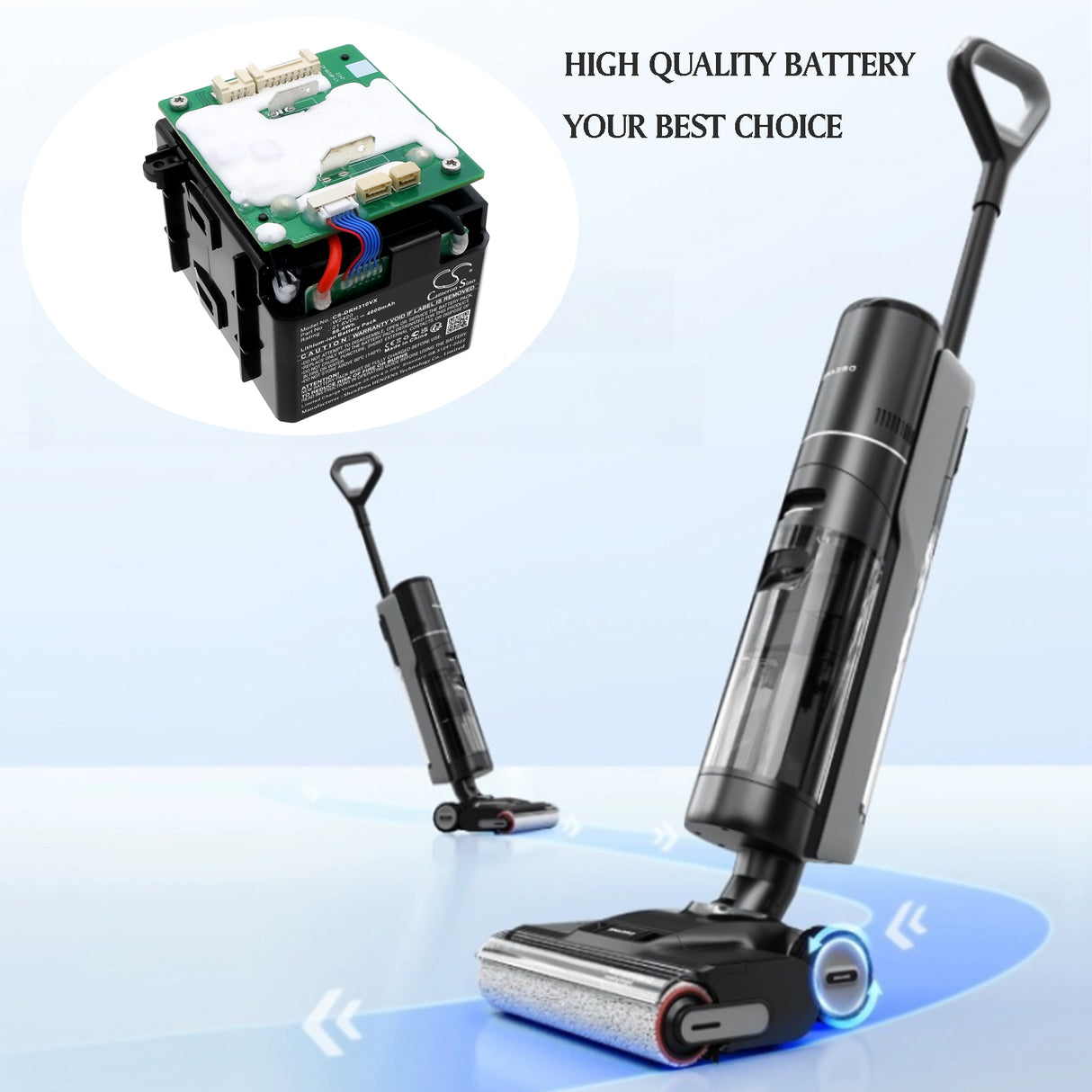 21.6V, Li-ion, 4000mAh, Vacuum battery fits Dreame, W2420, H30, 86.4Wh Vacuum Cameron Sino Technology Limited