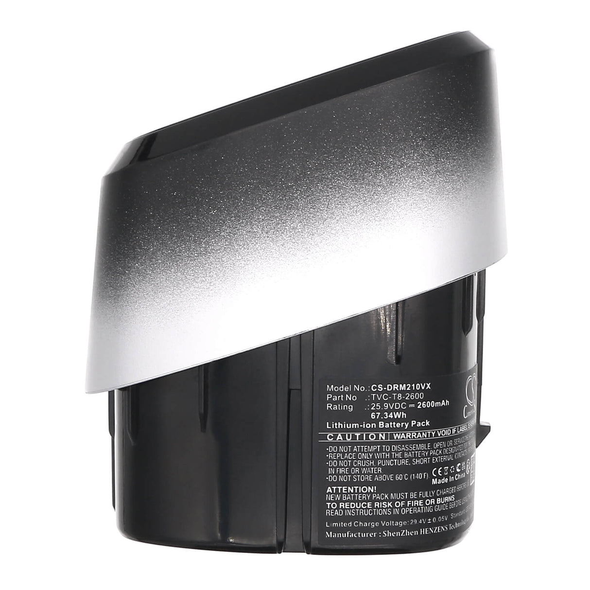 25.9V, Li-ion, 2600mAh, Vacuum battery fits Dreame, Mova2.0pro, 67.34Wh Vacuum Cameron Sino Technology Limited