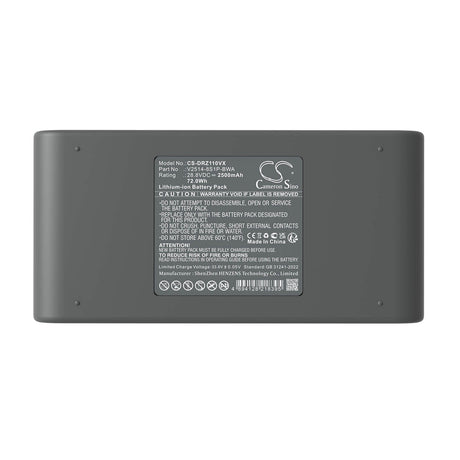 28.8V, Li-ion, 2500mAh, Vacuum battery fits Dreame, V2514-8s1p-bwa, Z10s Station, 72.0Wh Vacuum Cameron Sino Technology Limited