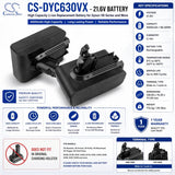 Super High Capacity For Dyson, V6, Absolute, Dc58, 21.6v, 4000mah - 86.40wh Vacuum Cameron Sino Technology Limited