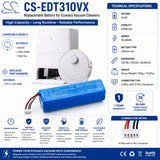 Ecovacs T30S OMNI Battery Replacement S31-LI-144-6400 6700mAh Vacuum Cameron Sino Technology Limited