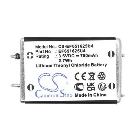 3,6V, Li-SOCl2, 750mAh, batterie 4 broches Remplace Eagle Pitcher Ltc-7pn, Ef651625, 2,7Wh EF651625 Cameron Sino Technology Limited