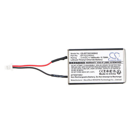 3.6V, Li-SOCl2, 1600mAh, EF702338 battery fits Cameron Sino, Ef702338, 5.76Wh EF702338 Cameron Sino Technology Limited
