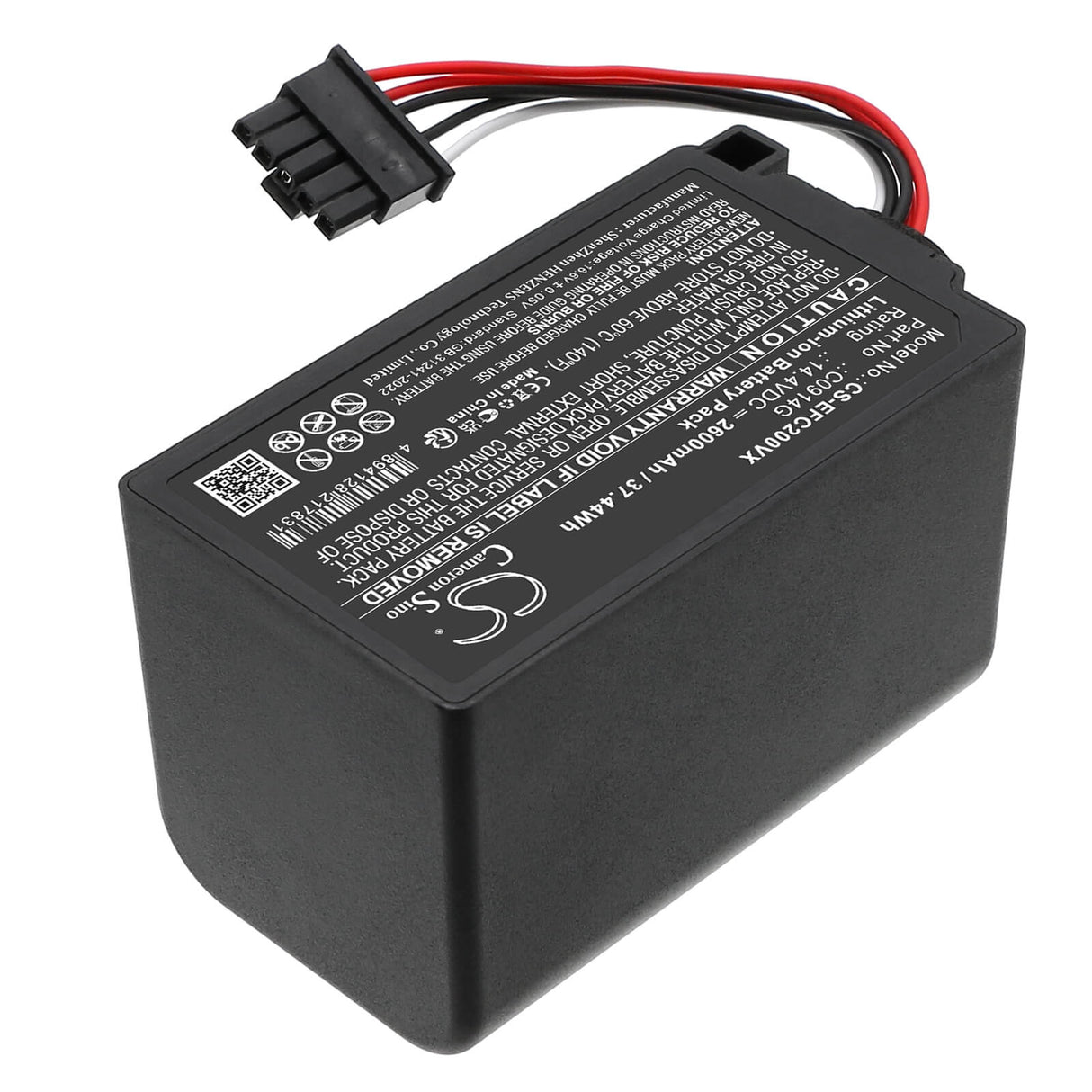 14.4V, Li-ion, 2600mAh, Vacuum battery fits Eufy, C0914g, Omni C20, Omni C20 Robot Vacuum, 37.44Wh Vacuum Cameron Sino Technology Limited