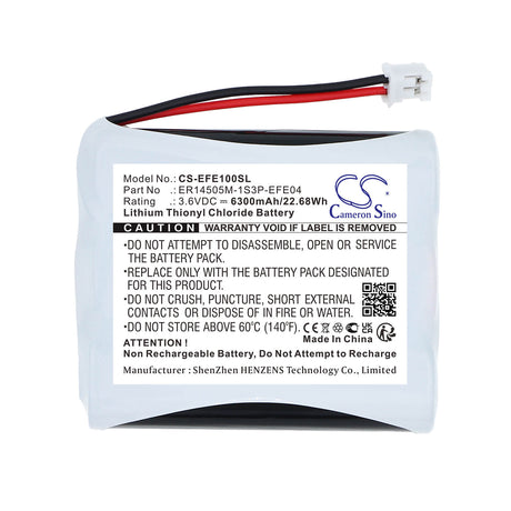3.6V, Li-SOCl2, 6300mAh, Equipment, Survey, Test battery fits Efento, ER14505M-1S3P-EFE04, NB-IoT, 22.68Wh Equipment, Survey, Test Cameron Sino Technology Limited