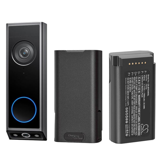 3.7V, Li-ion, 7000mAh, Home Security Camera battery fits Eufy, T8743, Video Doorbell E340, 25.9Wh Home Security Camera Cameron Sino Technology Limited