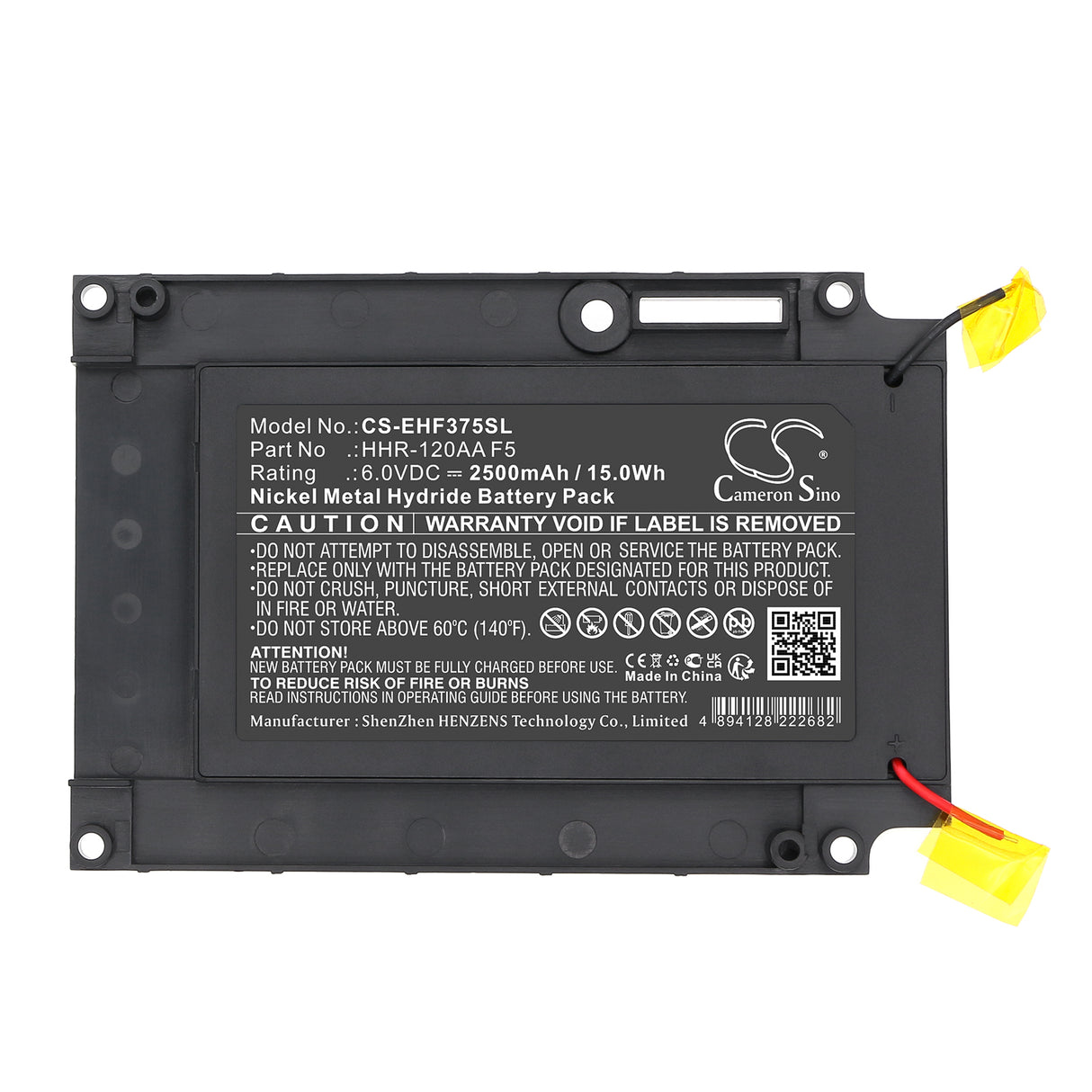 6V, Ni-MH, 2500mAh, Equipment, Survey, Test battery fits Emerson, HHR-120AA F5, Hart Fieldbus 375 Handheld , 15Wh Equipment, Survey, Test Cameron Sino Technology Limited