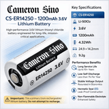 Generic Ls-14250 Battery, Li-socl2 Er14250 3.6v 1.2ah ER14250 Cameron Sino Technology Limited
