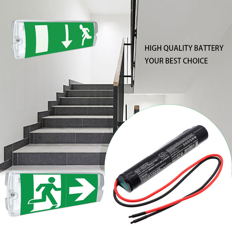 3.6V, Ni-CD, 1600mAh, Emergency Lighting battery fits Eterna, 3SCH1-5L4B, EB1, EML3MISO, 5.76Wh Emergency Lighting Cameron Sino Technology Limited