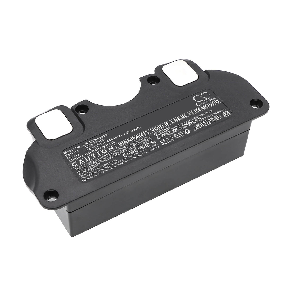 14.4V, Li-ion, 6800mAh, Vacuum battery fits Eta, 4228 00100, 4228 Navaggio Profi, 97.92Wh Vacuum Cameron Sino Technology Limited