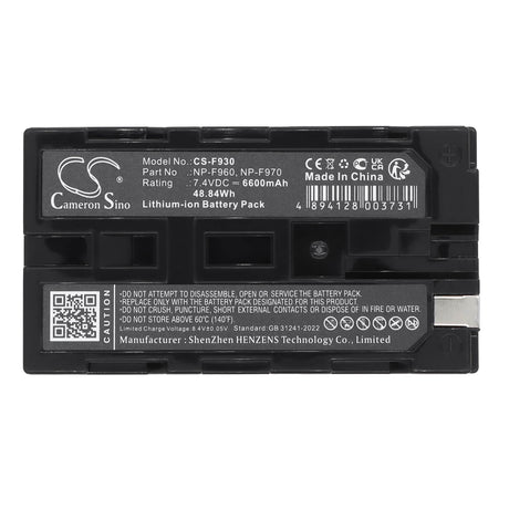 7.4V, Li-ion, 6600mAh, Amplifier battery fits Hawk-woods. Comrex. Sony. Sound Devices. Video Devices, Np-f930, Access Portable2, 48.84Wh Camera Cameron Sino Technology Limited (Camera)