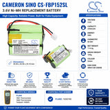 3.6V, Ni-MH, 2500mAh, Equipment battery fits Fluke, 1650740, 1521 Thermometer, 1522 Thermometer, 9Wh Equipment, Survey, Test Cameron Sino Technology Limited