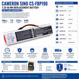 7.2V, Ni-MH, 3600mAh, Equipment battery fits Fluke, 677390, 190M Medical OscilloscopeScope, Analyzers 433, 25.92Wh Equipment, Survey, Test Cameron Sino Technology Limited