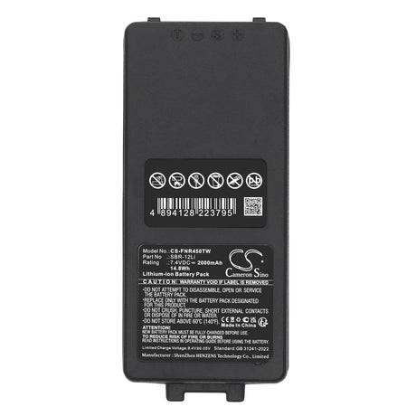 7.4V, Li-ion, 2000mAh, Two-Way Radio battery fits Yaesu, SBR-12Li, FTA-85L, FTA-450L, 14.8Wh Two-Way Radio Cameron Sino Technology Limited