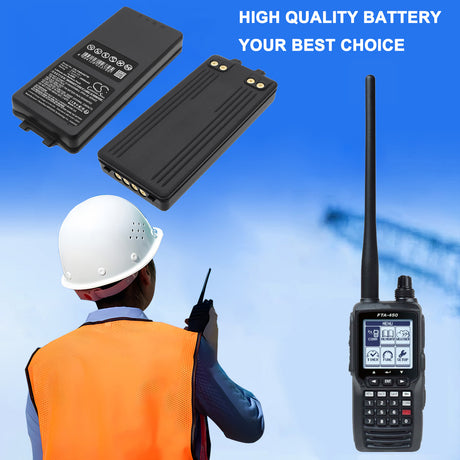 7.4V, Li-ion, 2000mAh, Two-Way Radio battery fits Yaesu, SBR-12Li, FTA-85L, FTA-450L, 14.8Wh Two-Way Radio Cameron Sino Technology Limited