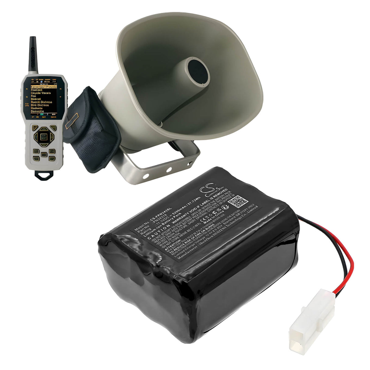 11.1V, Li-ion, 5200mAh, Sports & Outdoors battery fits Foxpro, Lith/chg, Banshee, Cs24, 57.72Wh Sports & Outdoors Cameron Sino Technology Limited