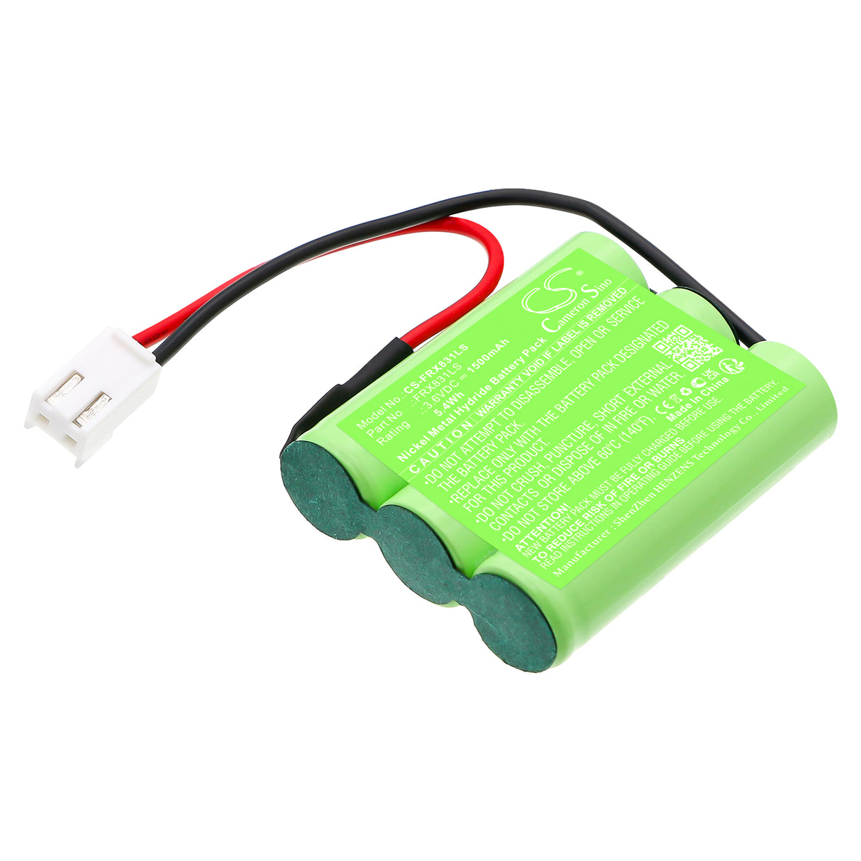 3.6V, Ni-MH, 1500mAh, Emergency Lighting battery fits , CS-FRX831LS, 5.4Wh Emergency Lighting Cameron Sino Technology Limited