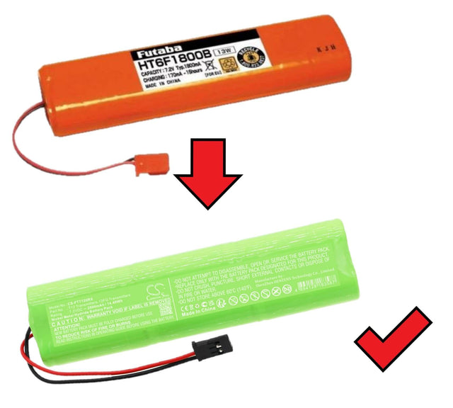 7.2V, Ni-MH, 2000mAh, Remote Controller battery fits Futaba, 12fg Transmitters, 8fg Super, 14.4Wh Remote Controller Cameron Sino Technology Limited