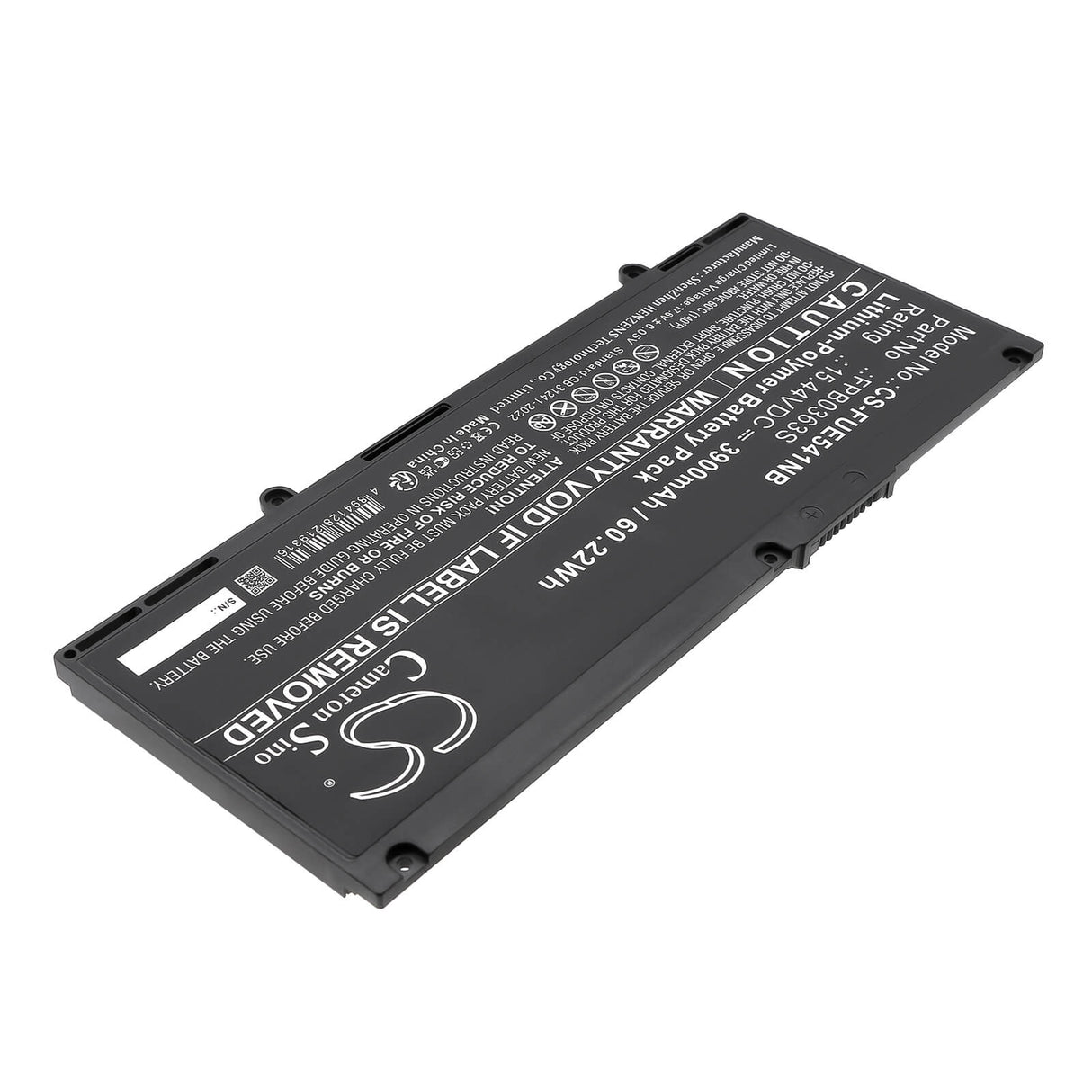 15.44V, Li-Polymer, 3900mAh, Notebook, Laptop battery fits Fujitsu, CP813249-01, LifeBook E4412, LifeBook E5412, 60.22Wh Notebook, Laptop Cameron Sino Technology Limited