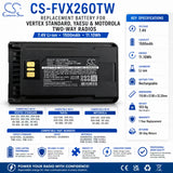 7.4V, Li-ion, 1500mAh, Two-Way Radio battery fits Motorola, Vertex, Yaesu, Aaj67x001, Evx-531, Evx-534, 11.1Wh Two-Way Radio Cameron Sino Technology Limited