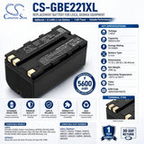 7.40V, Li-ion, 5600mAh, Equipment battery fits Leica, Geomax, 724117, Stonex R6, Zoom 20, 41.44Wh Equipment, Survey, Test Cameron Sino Technology Limited