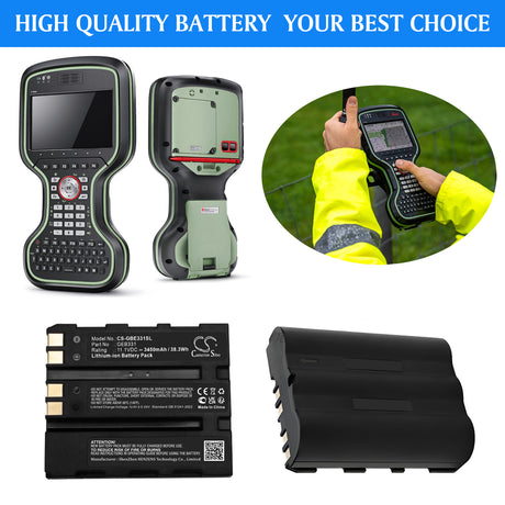11.1V, Li-ion, 3450mAh, Equipment, Survey, Test battery fits Leica, 799190, CS20, CS20 Controller, 38.3Wh Equipment, Survey, Test Cameron Sino Technology Limited
