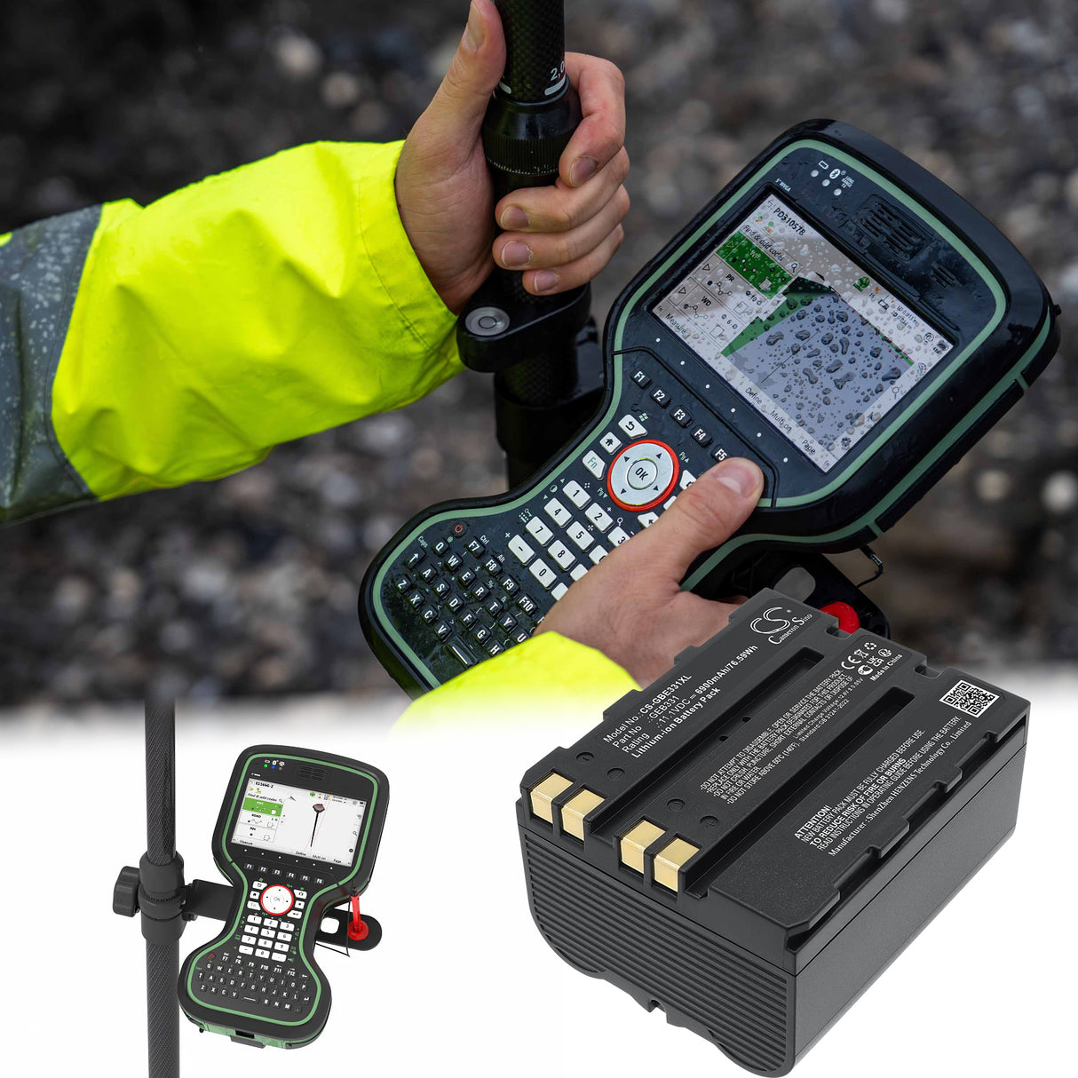 11.1V, Li-ion, 6900mAh, Equipment, Survey, Test battery fits Leica, 799190, CS20, CS20 Controller, 76.59Wh Equipment, Survey, Test Cameron Sino Technology Limited