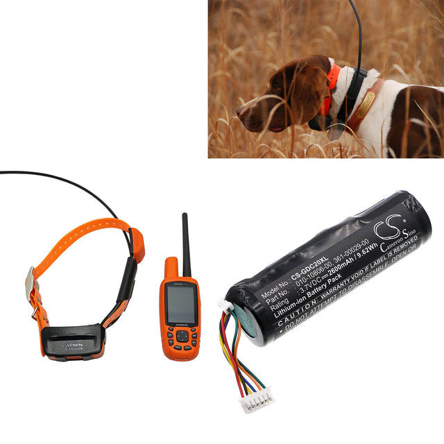 3.7V, Li-ion, 2600mAh, Dog Collar battery fits Garmin, 010-10806-00, Astro 220, Astro 320, 9.62Wh Dog Collar Cameron Sino Technology Limited
