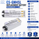 Cameron Sino CS-GM4SL Garmin Zumo GPS Battery 2200mAh 3.7V Li-ion GPS, Navigator Cameron Sino Technology Limited