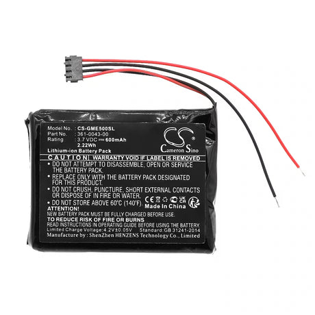 Garmin Edge 500 520 820 Replacement Battery 361-00043-00 600mAh GPS, Navigator Cameron Sino Technology Limited