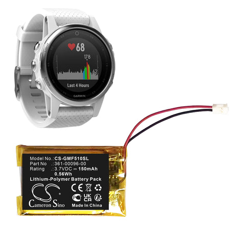 Smartwatch battery For Garmin, Fenix 5S, Fenix 5S Plus, 3.7v, 150mah - 0.56wh Smartwatch Cameron Sino Technology Limited
