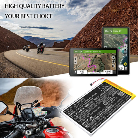 3.7V, Li-Polymer, 5000mAh, GPS, Navigator battery fits Garmin, 361-00166-00, Zumo XT2, 18.5Wh GPS, Navigator Cameron Sino Technology Limited