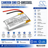 3.7V, Li-Polymer, 180mAh, Headset battery fits Gn, 1s1p051730pcm, Gn9330, Netcom 9330, 0.67Wh Wireless Headset Cameron Sino Technology Limited