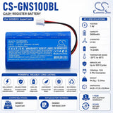 7.4v, Li-ion, 2600mah, Cash Register Battery Fits Geneko Supercash, 19.24wh Cash Register Cameron Sino Technology Limited