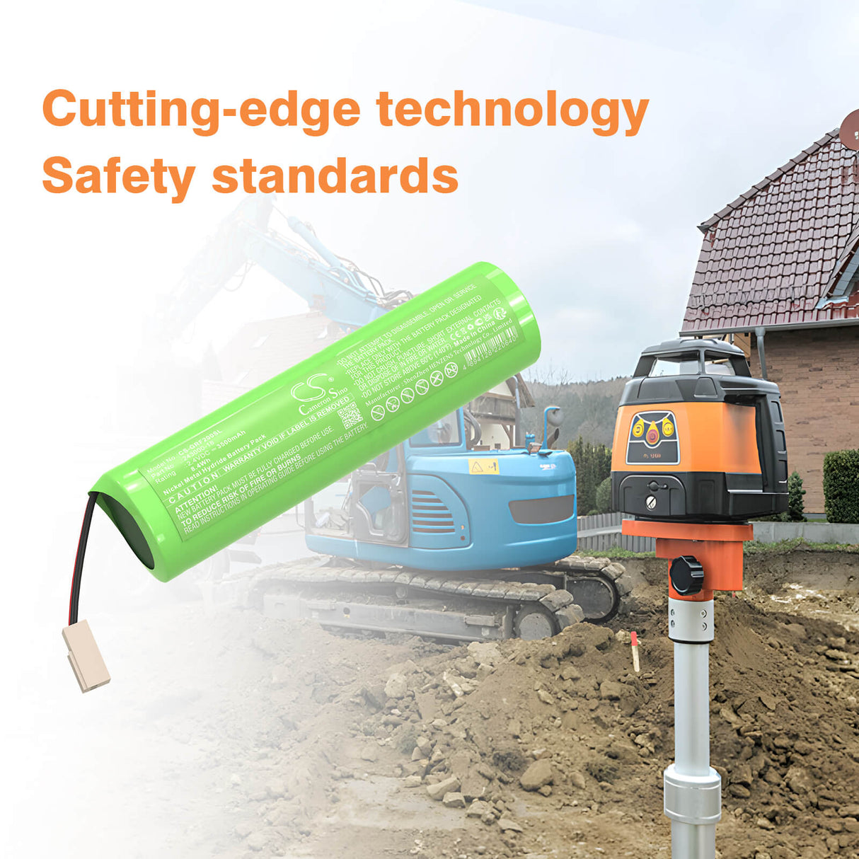 2.4V, Ni-MH, 3500mAh, Equipment, Survey, Test battery fits Geo-Fennel, 243000-18, FL 1000, FL 200AN, 8.4Wh Equipment, Survey, Test Cameron Sino Technology Limited