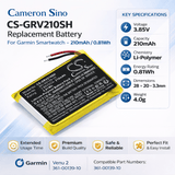 3.85V, Li-Polymer, 210mAh, Smartwatch battery fits Garmin, 361-00139-10, Venu 2, 0.81Wh Smartwatch Cameron Sino Technology Limited
