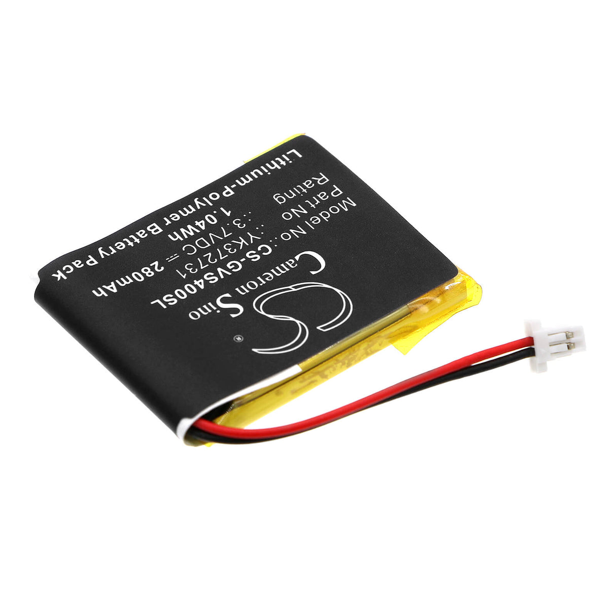 3.7V, Li-Polymer, 280mAh, GPS battery fits Golf Buddy, Pl482730, Dsc-gb750, Dsc-gb900, 1.04Wh GPS, Navigator Cameron Sino Technology Limited