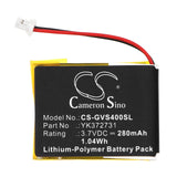 3.7V, Li-Polymer, 280mAh, GPS battery fits Golf Buddy, Pl482730, Dsc-gb750, Dsc-gb900, 1.04Wh GPS, Navigator Cameron Sino Technology Limited