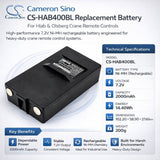 Battery For Hiab, 2055112, Combi Drive 5000, Hiab Hi Drive 4000, 7.2v, 2000mah - 14.40wh Crane Remote Control Cameron Sino Technology Limited